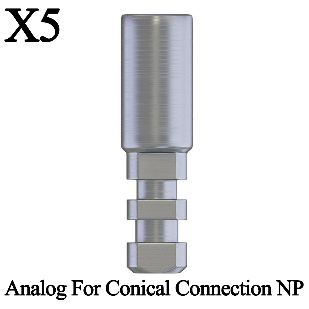 5x Dental Lab Analog For Conical Connection Narrow Platform Fixture Prosthetic