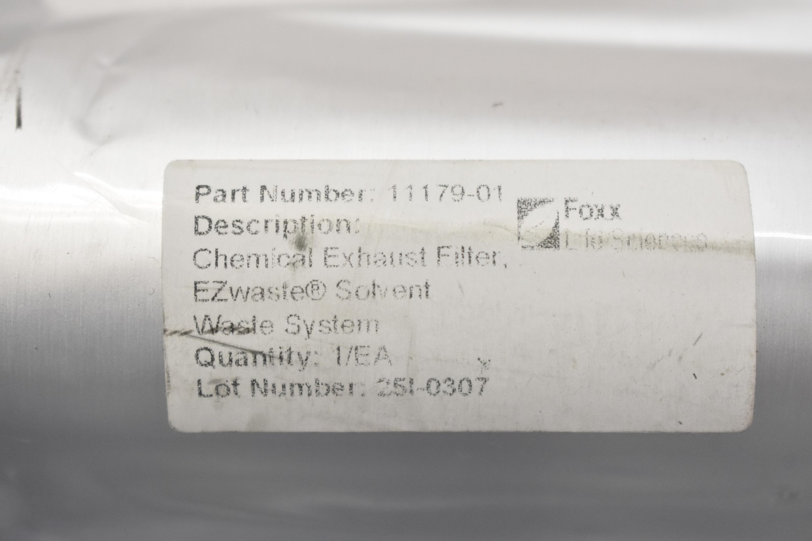 Foxx Life Sciences EZwaste Chemical Exhaust Filter Solvent Waste System 11179-01