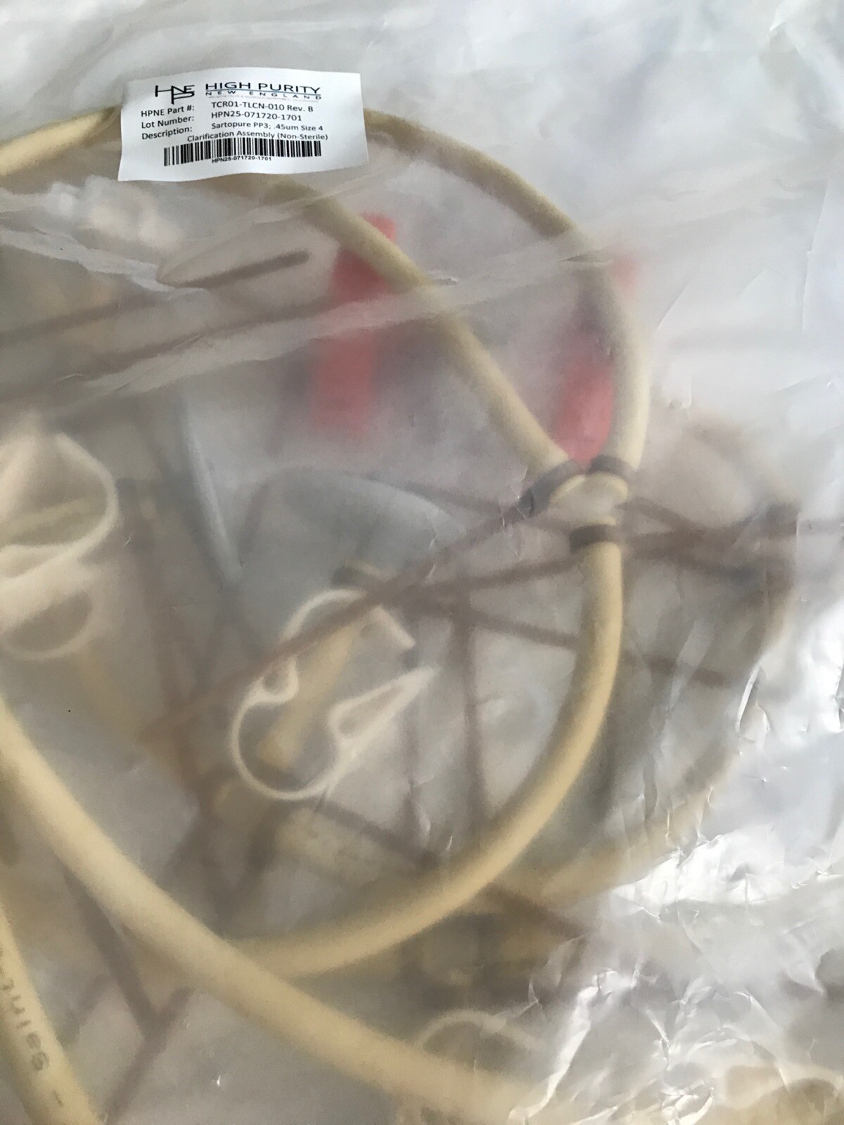HIGH PURITY Sartopure PP3 Flow Path Filter Assembly 0.45um Size 4 TCR01-TLCN-010