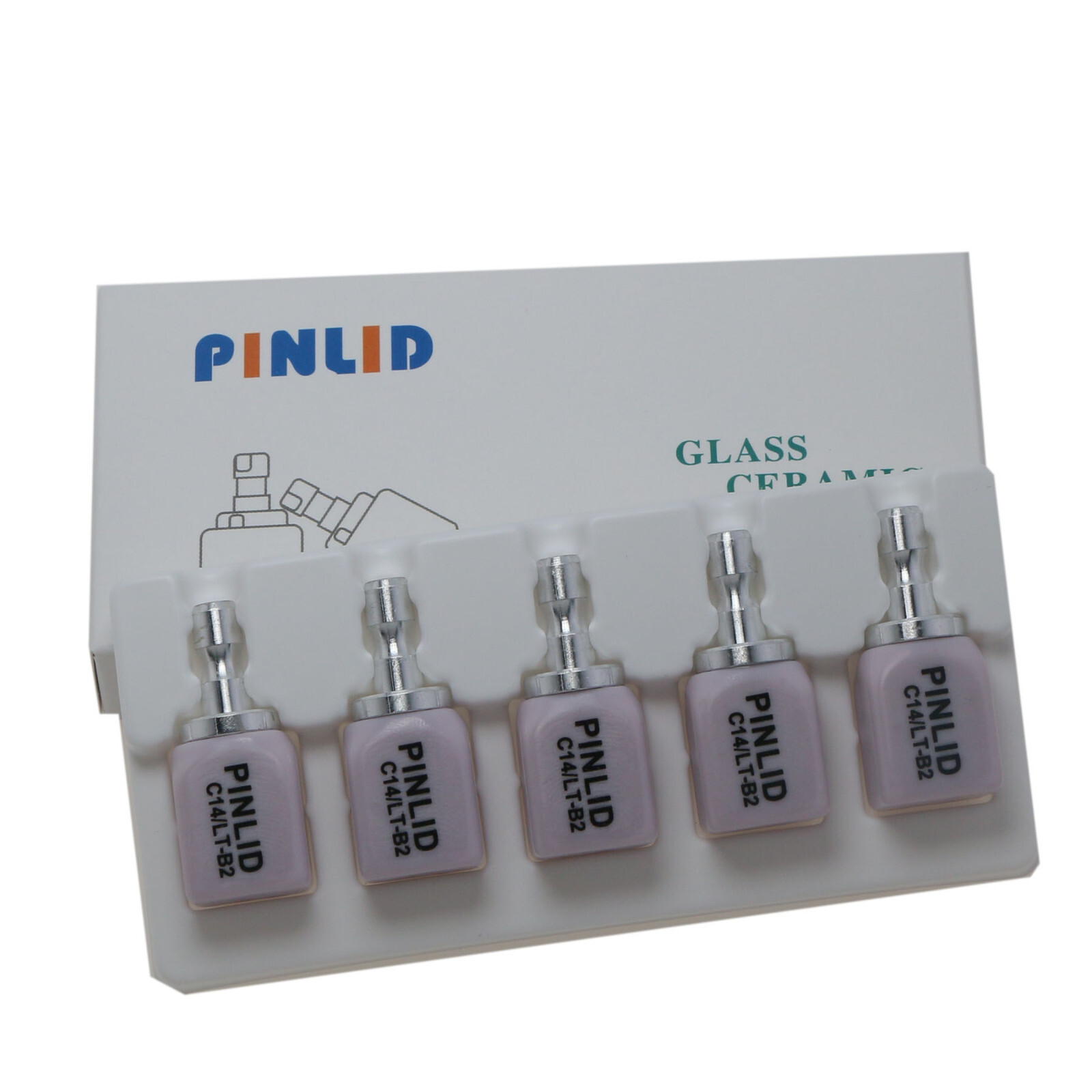 5Pcs C14 Dental Glass Ceramic Blocks CAD CAM Block HT LT Fits Sirona Roland MCXL