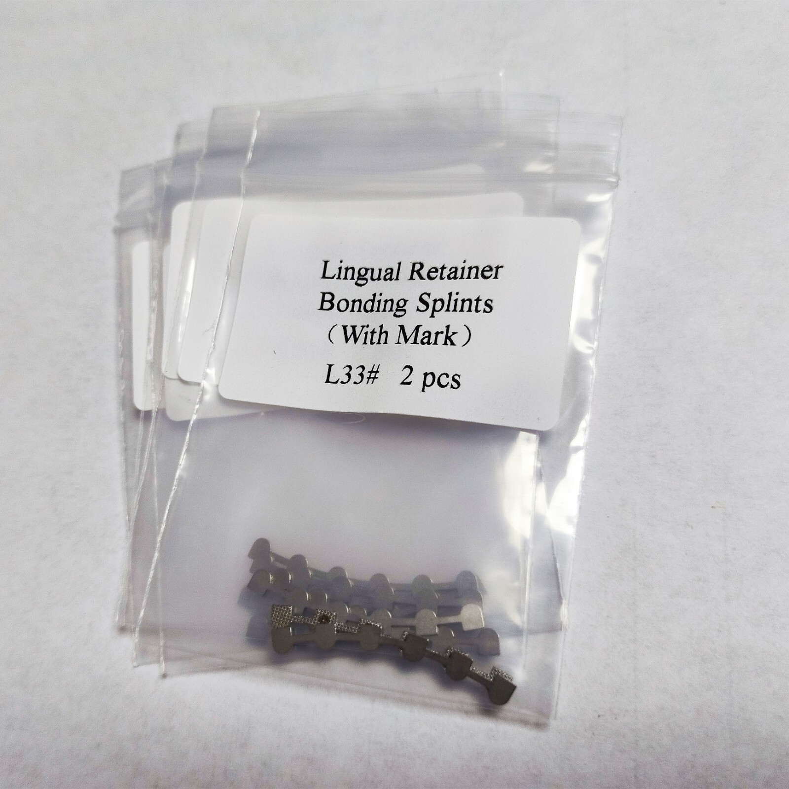 10 Packs 20Pcs Dental Lingual Retainer Bonding Splints L#33 Mesh Base With Mark