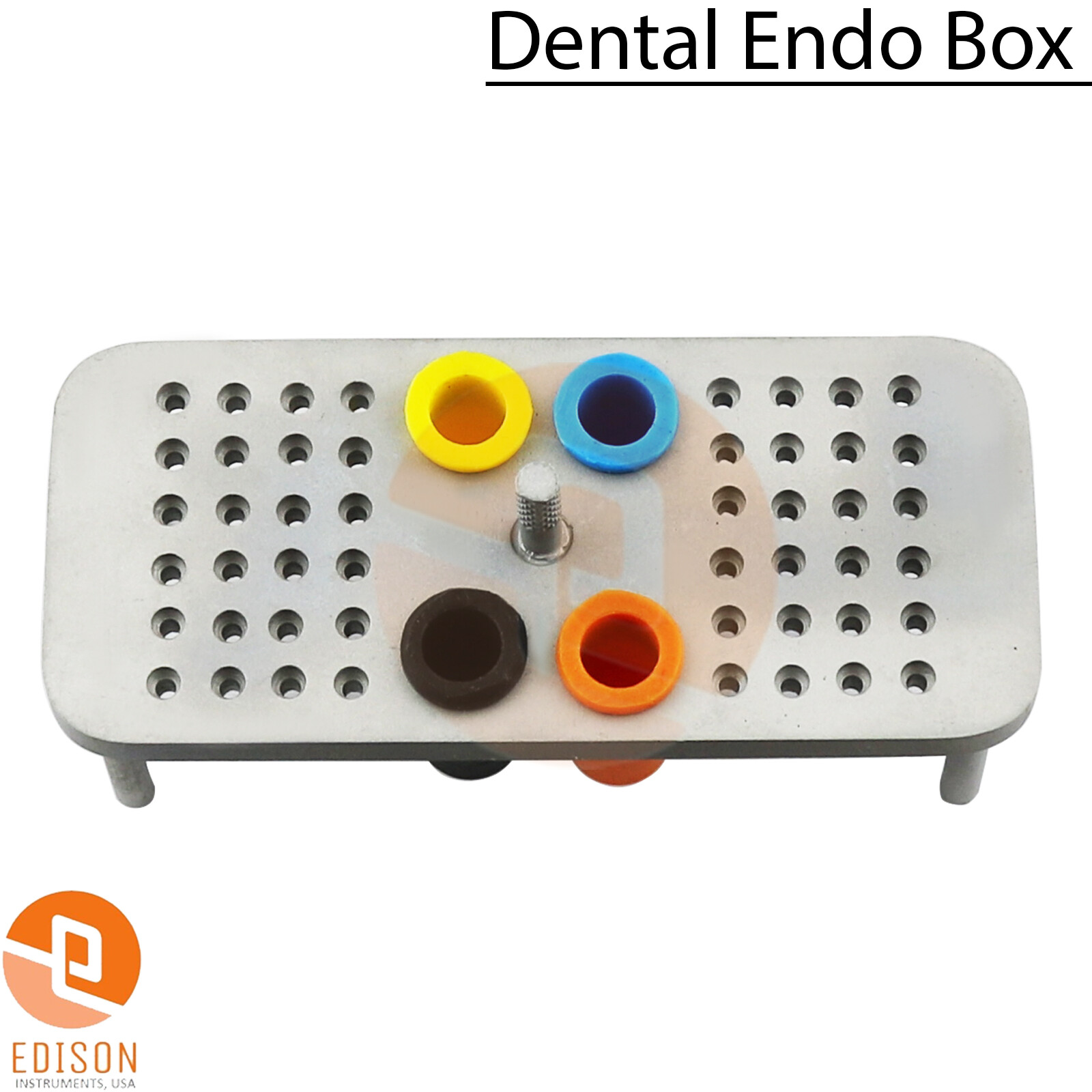Endodontic Box Dental Files Burs Holder Sterlization Organizer Stainless Steel