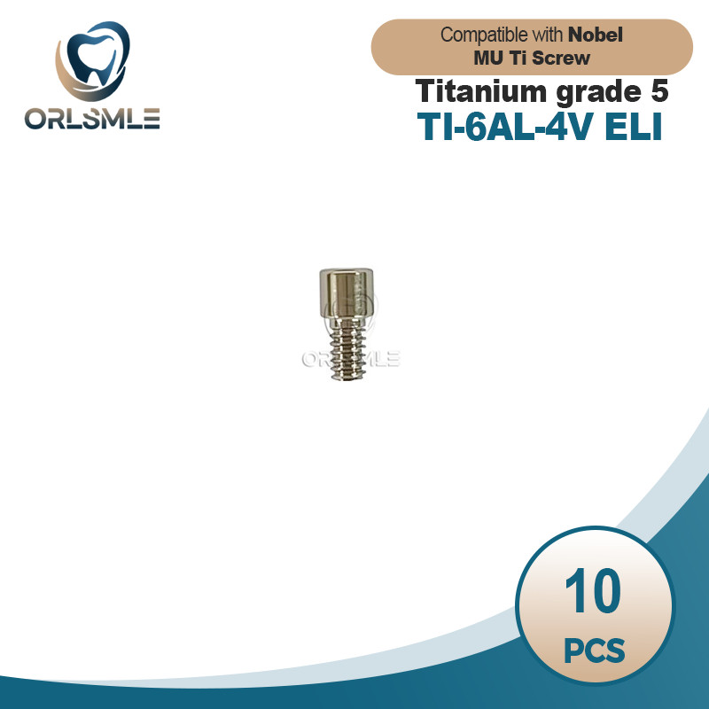 10 pcs Titanium abutment screw MU Ti Screw compatible with Nobel Biocare M1.4