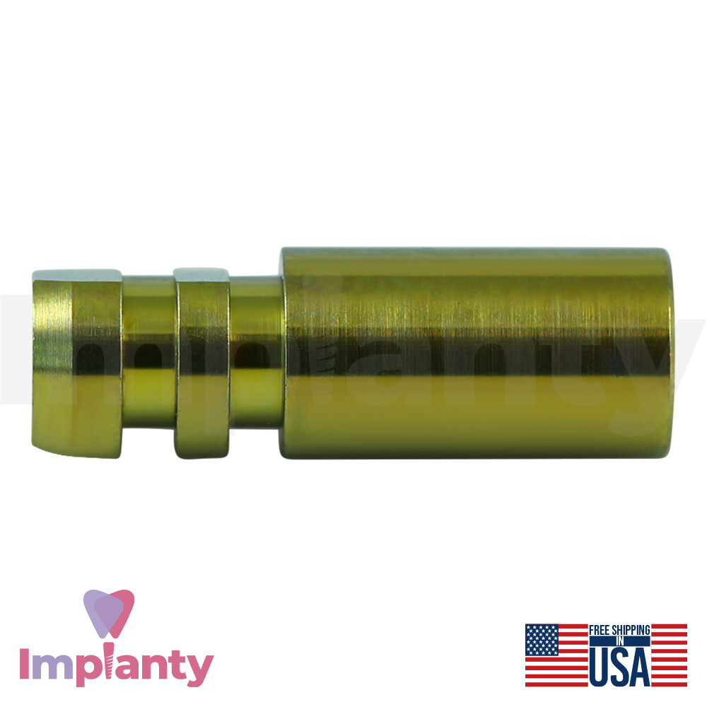 5x Dental Fixture Analog 4.0mm Compatible Neodent GM Titanium Yellow Dentistry