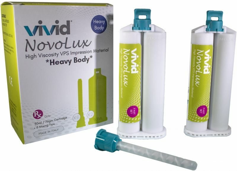 Dental Impression Material, HEAVY BODY R/S, 2x50ml, 6 Tip, Fast Set. Made Italy