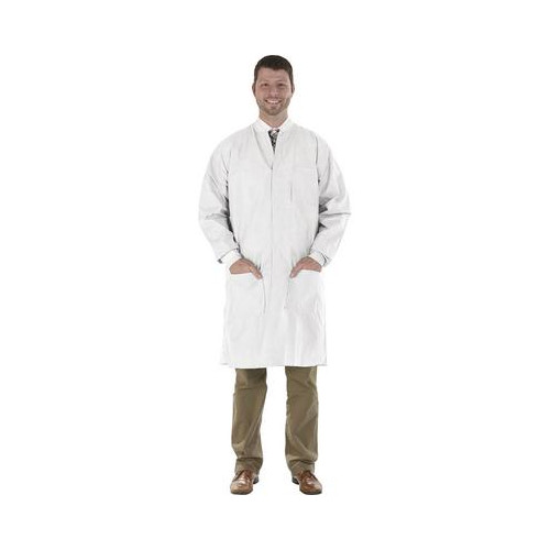 Medicom 8110-A SafeWear High Performance Lab Coats SMS Fabric White Small 12/Pk