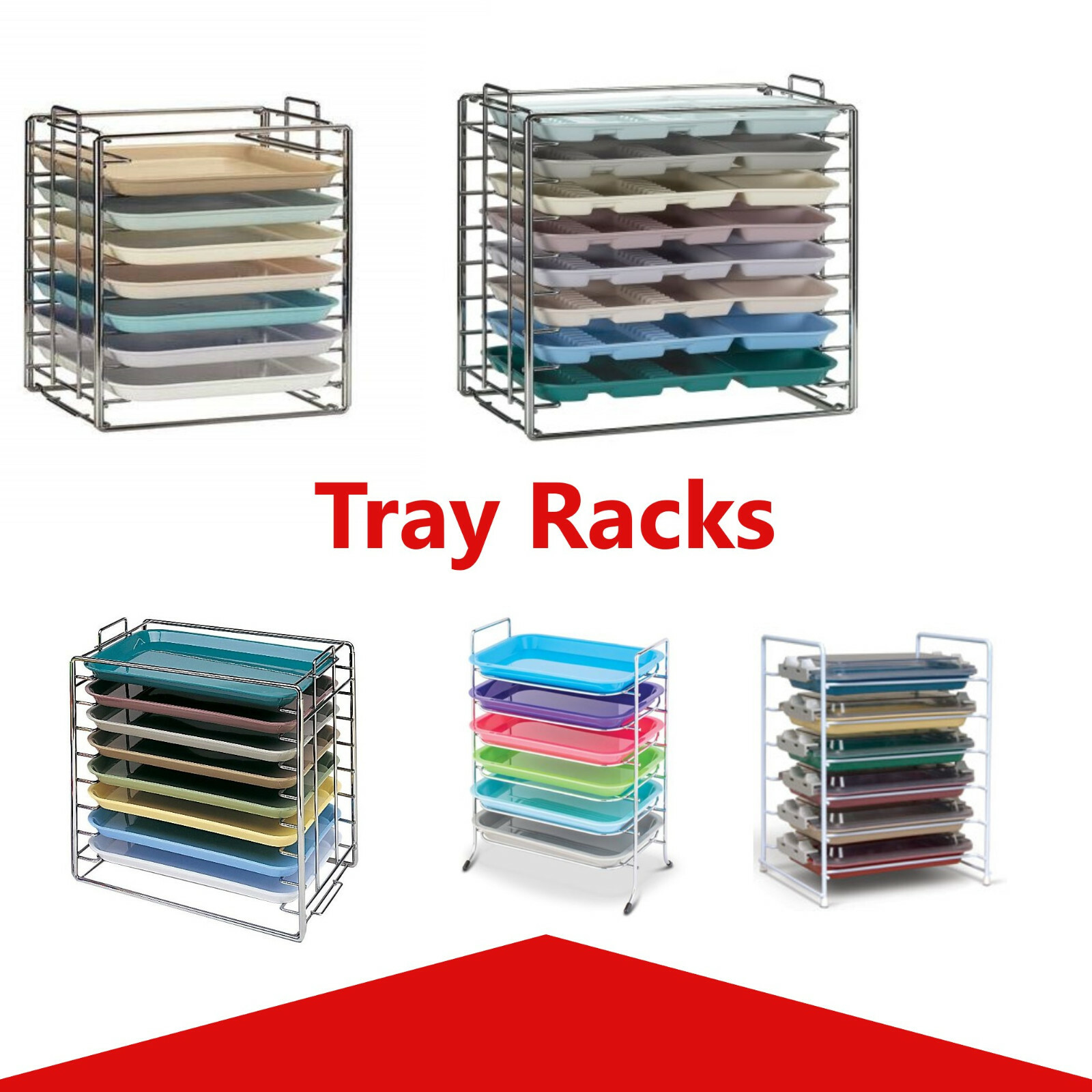 Dental Instrument Tray Rack for Size B Trays, F Trays, D Trays, E Trays, A Tray