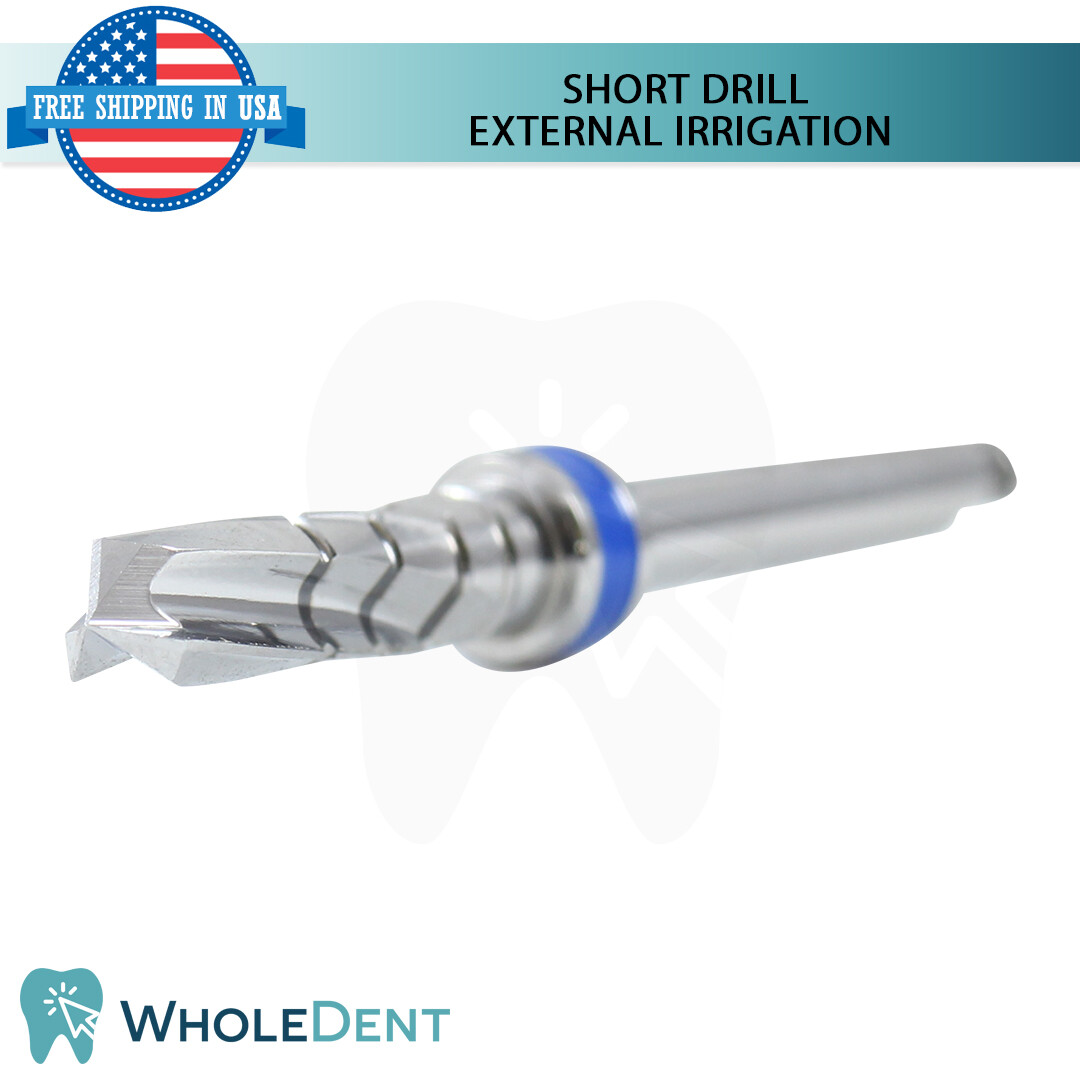 Sur gical Short Cylindrical Drill External Irri gation Dental Im plant Tool