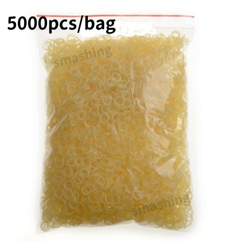 5000Pcs Dental Orthodontic Rubber Bands Elastics Ligature Ties 2.5/3.5/4.5/6.5OZ