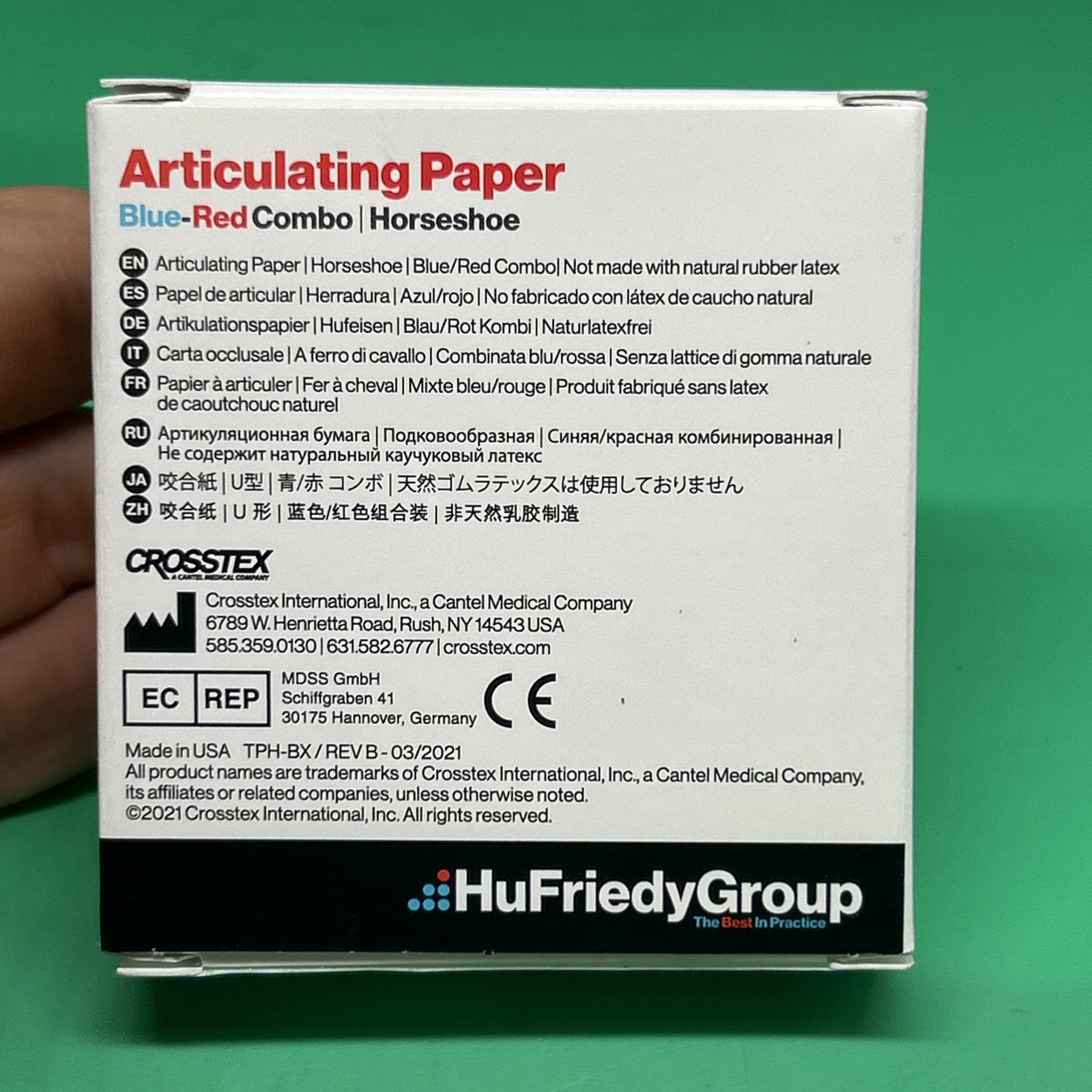 RADAR Articulating Paper Horseshoe 65u (6 x 12pcs) Blue Red Hufriedygroup #CU