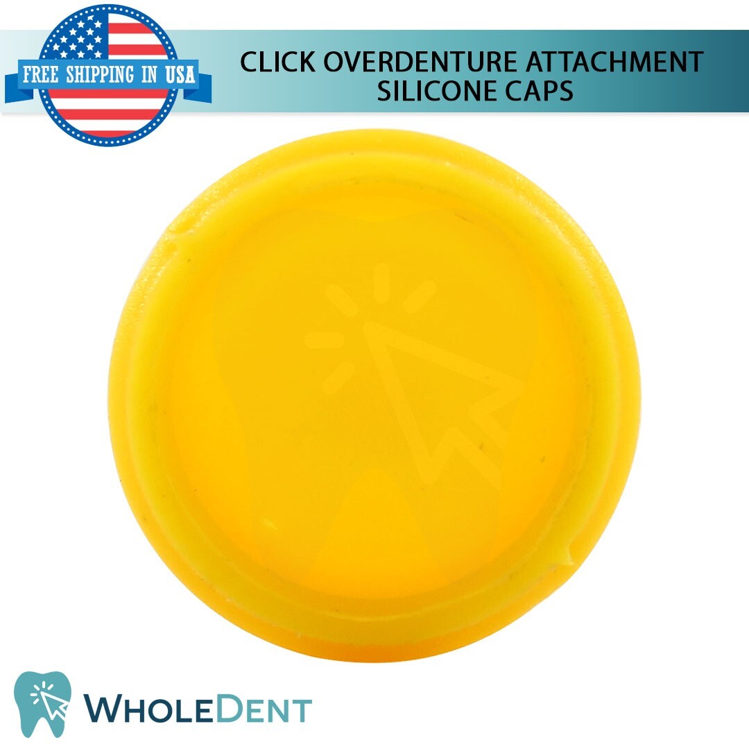 10x Extra Soft Silicone Cap Click Overdenture Attachment Abutment Dental