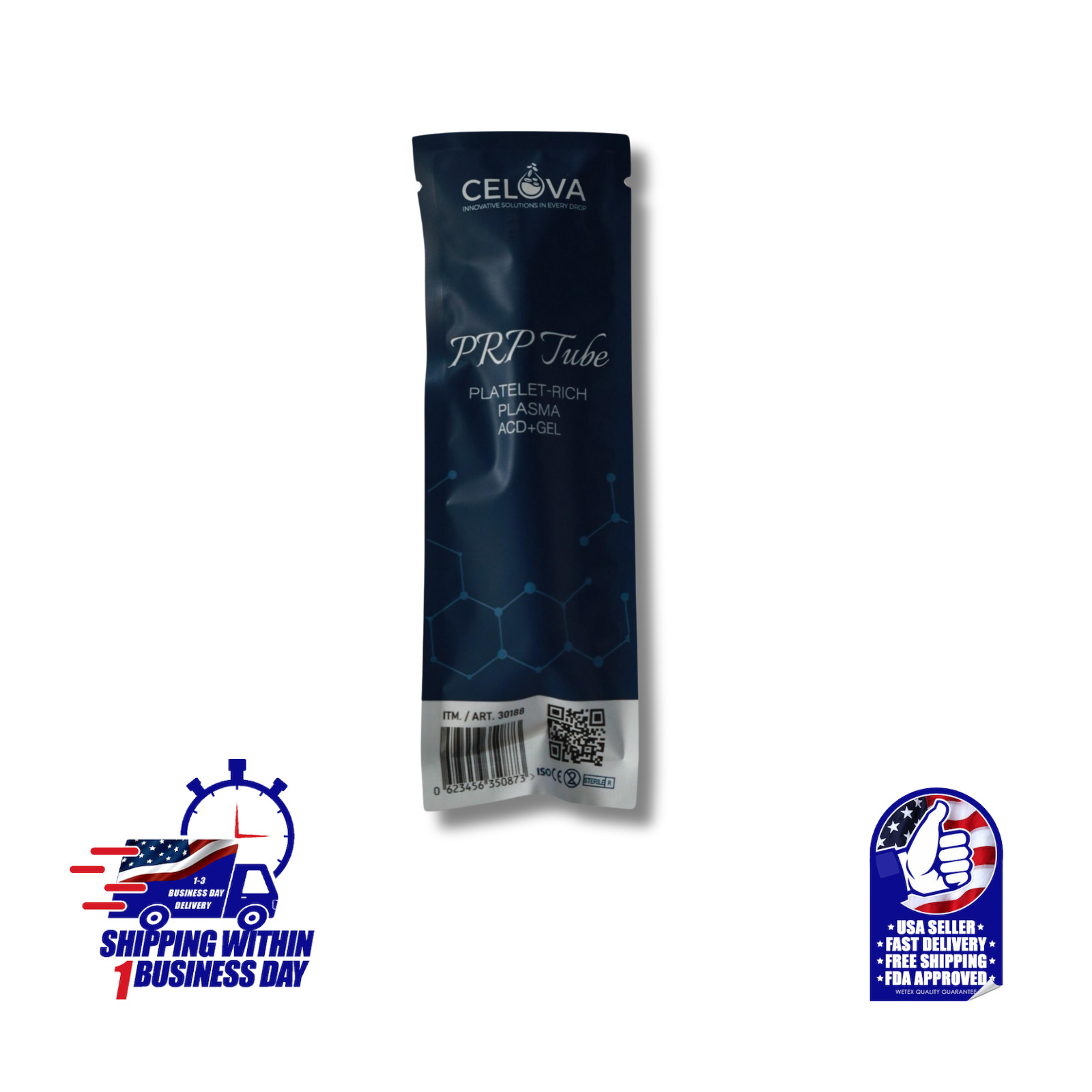 Celova 10mL ACD Tube with Gel Separator – Sterile Blood Collection Tube
