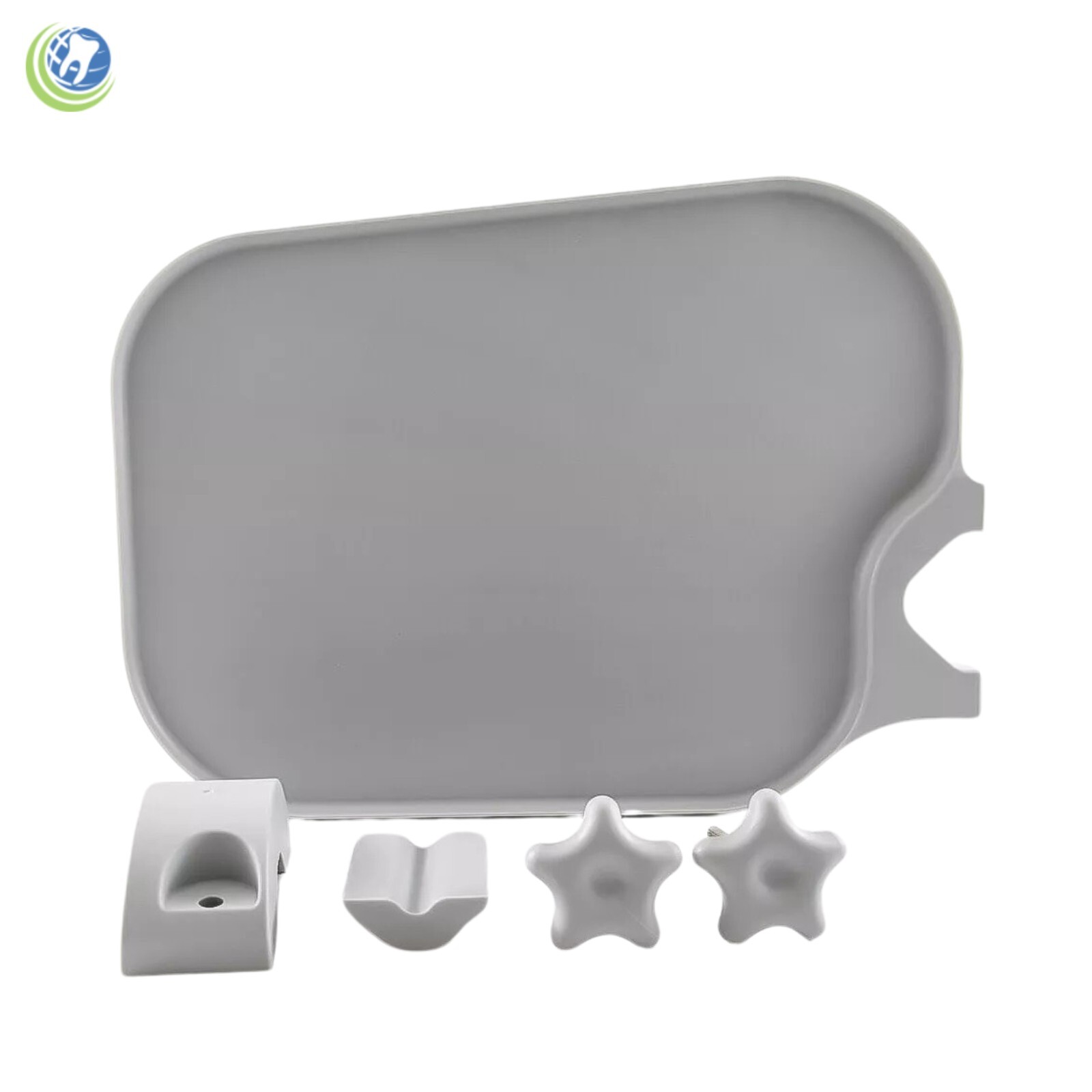 NEW TPC POLE POST MOUNT UTILITY ACCESS SHELF TRAY TABLE DENTAL MEDICAL GREY