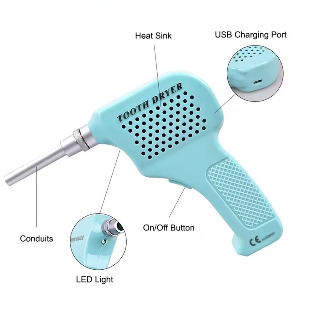 Dental Tooth Dryer for Oral Orthodontic Tooth Drying Equipment with 3 Nozzle Tip