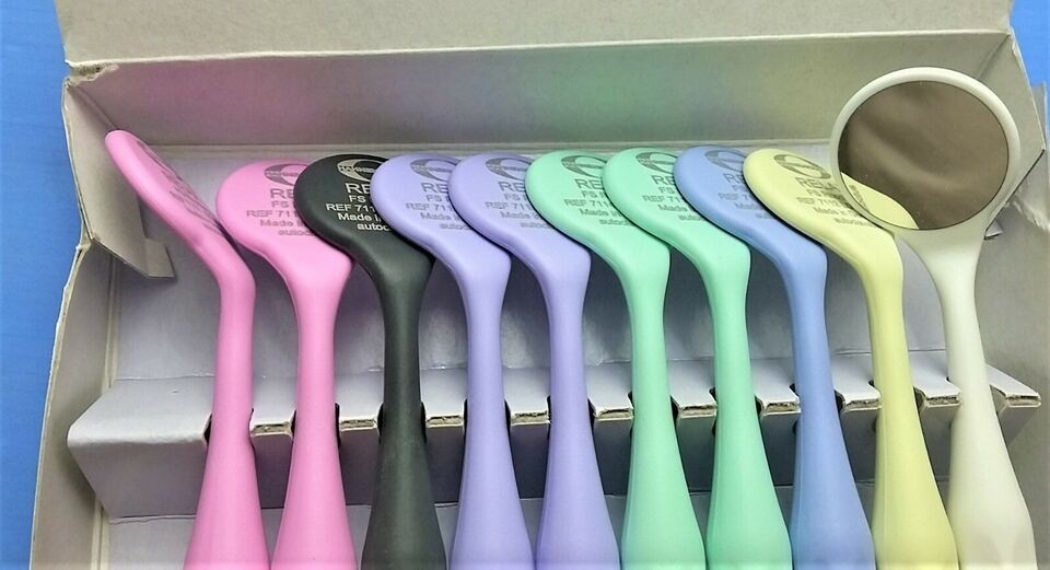 HAHNENKRATT DENTAL RELAX FS Rhodium Mouth Mirrors REF 7110-size 5 10 ASSORTMENT