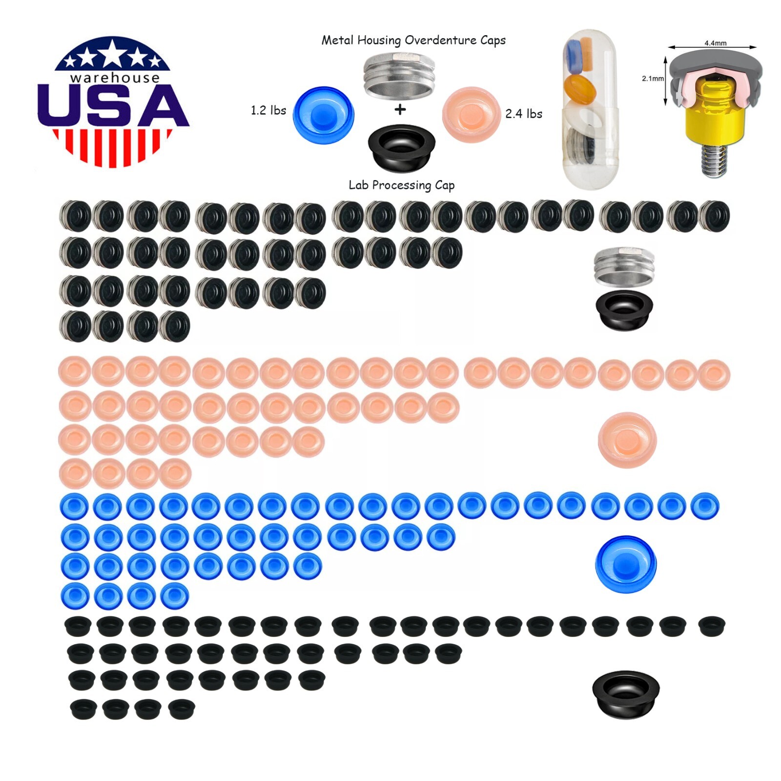 US Implant Locator PEEK Retention Caps Insertion Extraction Remove Core Tool Kit