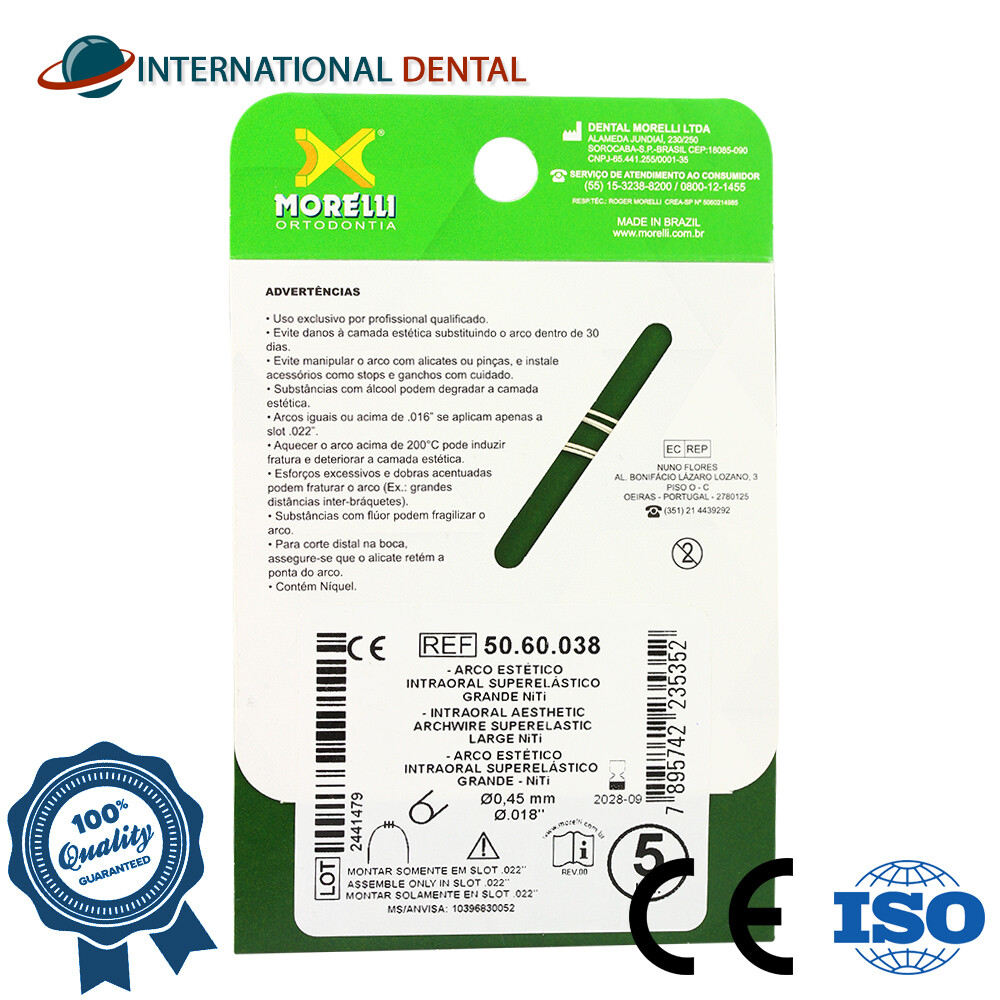 Orthodontic Dental Aesthetic Super Elastic Intraoral Archwire NiTi Round