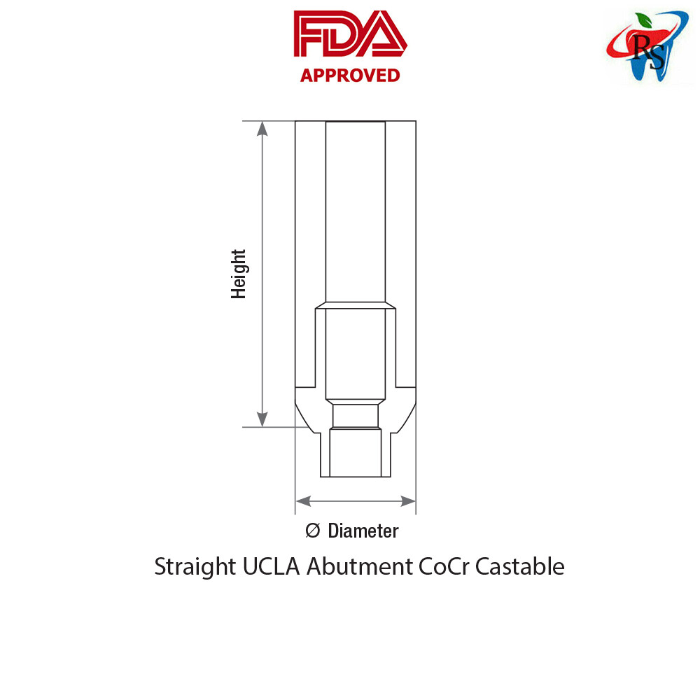 10pcs DSl Straight UCLA Conical Castable Chrome Cobalt Abutments NP Implant