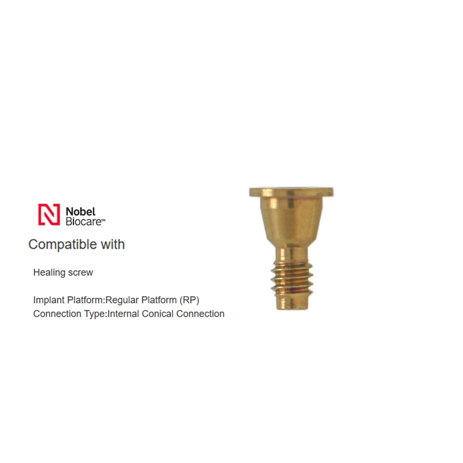 US Dental Nobel Healing Abutment 3.6/5.0/6.0mm & 3/5/7mm Height NP/RP Compatible