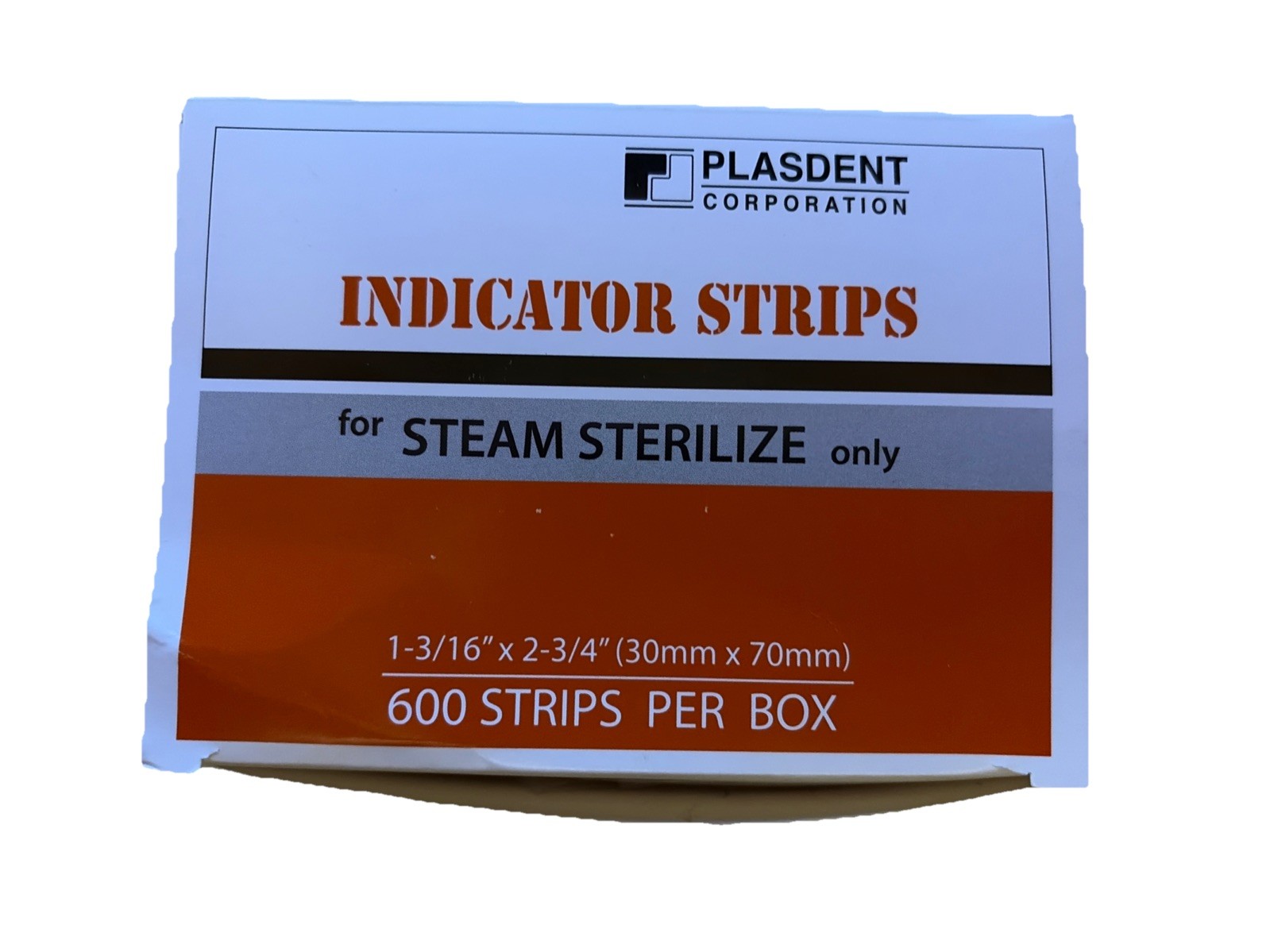 Plasdent IDS30-70 Indicator Strips Steam Sterilize 1 3/16″ X 2.75″ 600/Pk