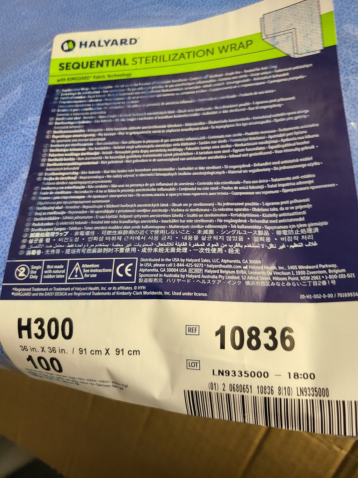 Halyard Sequential Sterilization Wrap – 10836