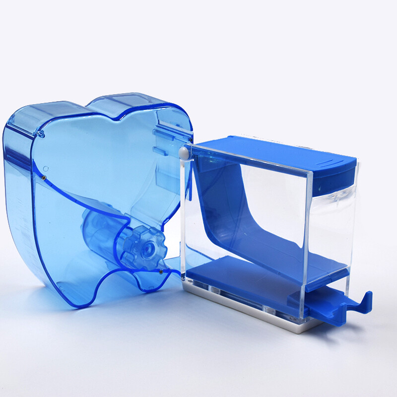 Dental Plastic Blue High Quality Cotton Roll Press Type Dispenser Equipment Case