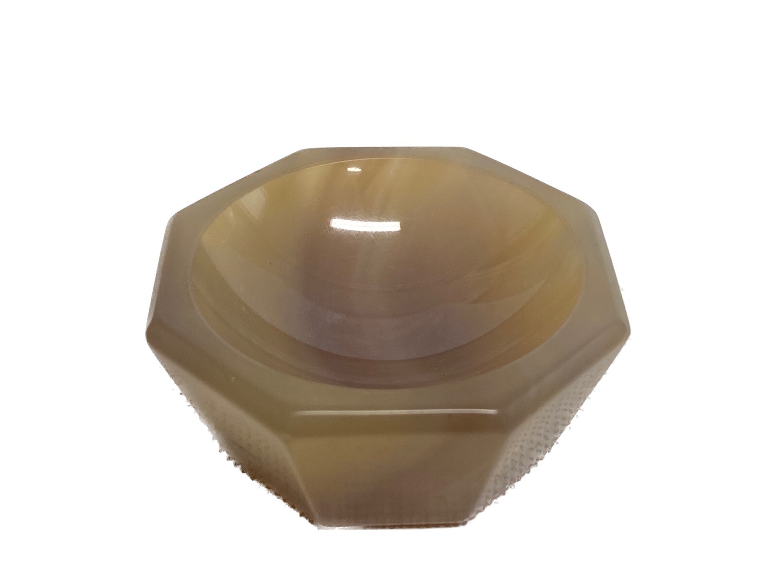 Octagonal Agate Lab Mortar Only 52mm L x 52mm W x 24mm H 38mm Grinding ID