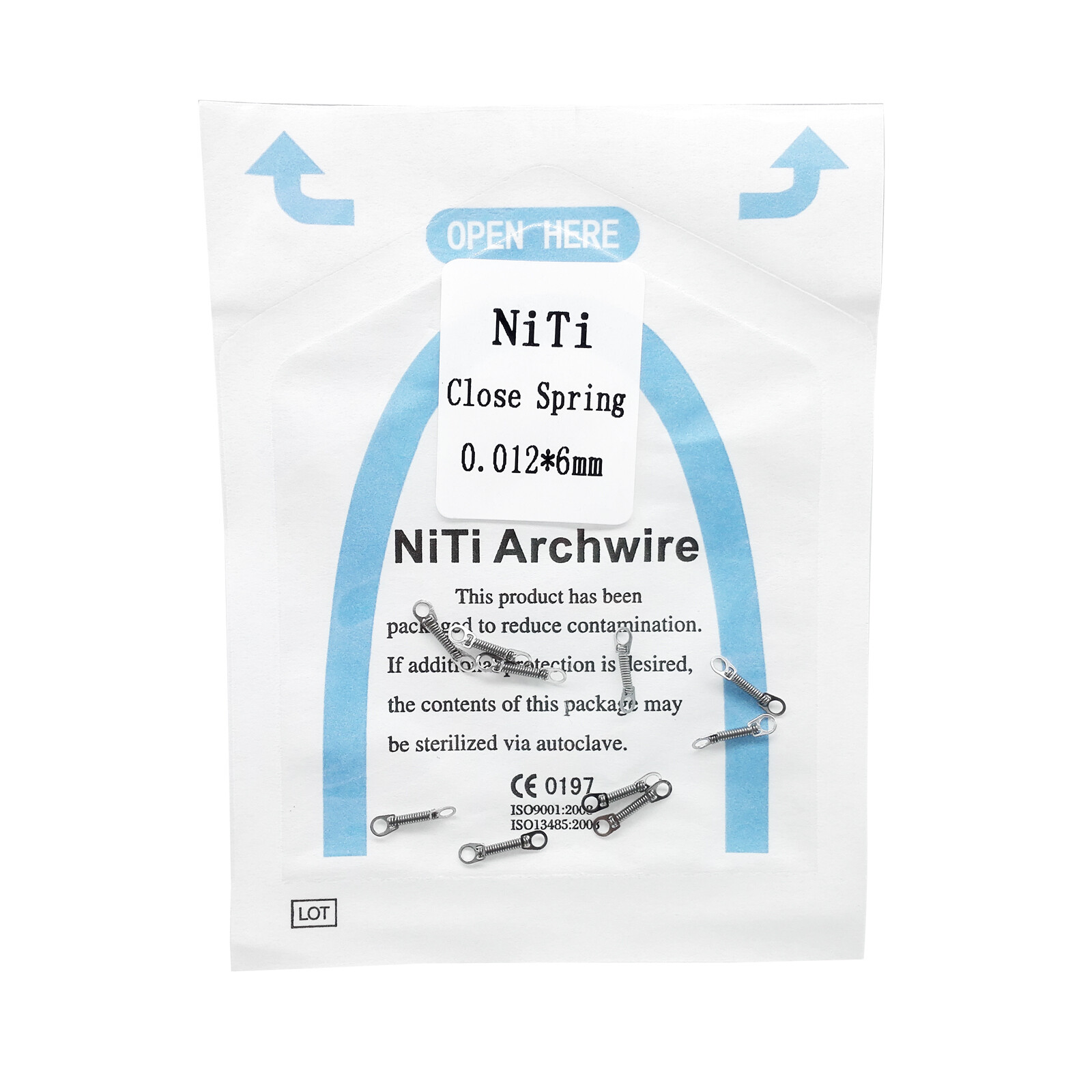 10Pcs Dental Orthodontic Closed Coil Spring NITI 010/012 open Spring 6/9/12mm