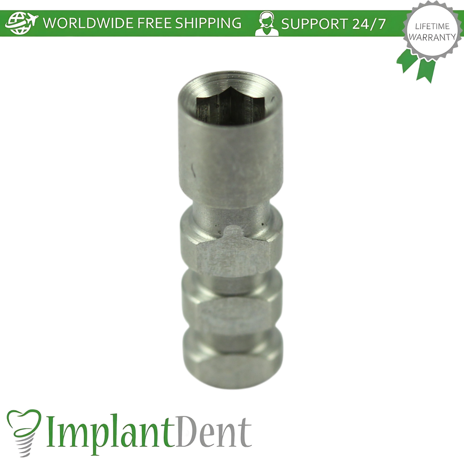 X5 Dental Fixture Analog Ø3.75mm MIS Seven Compatible Int Hex 2.45mm Connection