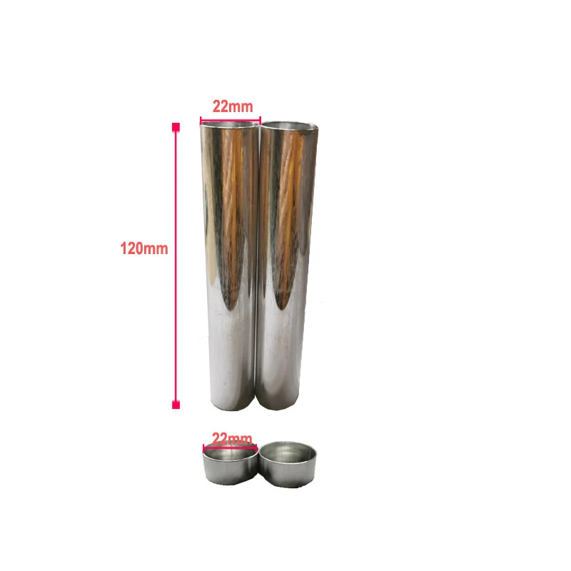 100pcs Dental Lab Aluminum Tube Empty Cartridges For Flexible Acrylic 22* 120mm