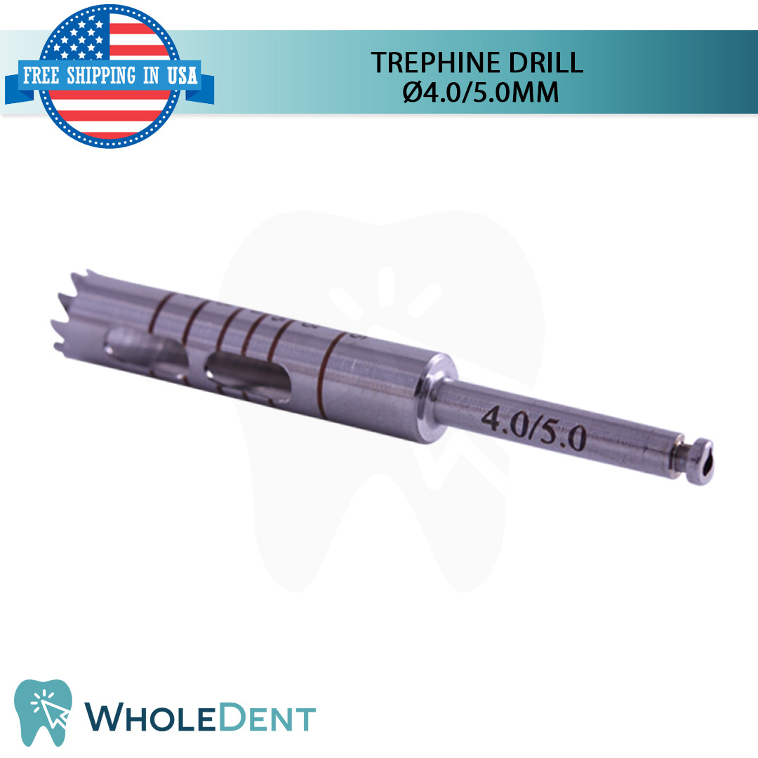 Set Of 3 Trephine Drills Tool Bur Instrument Harvest Dental Im plant Bon Graft
