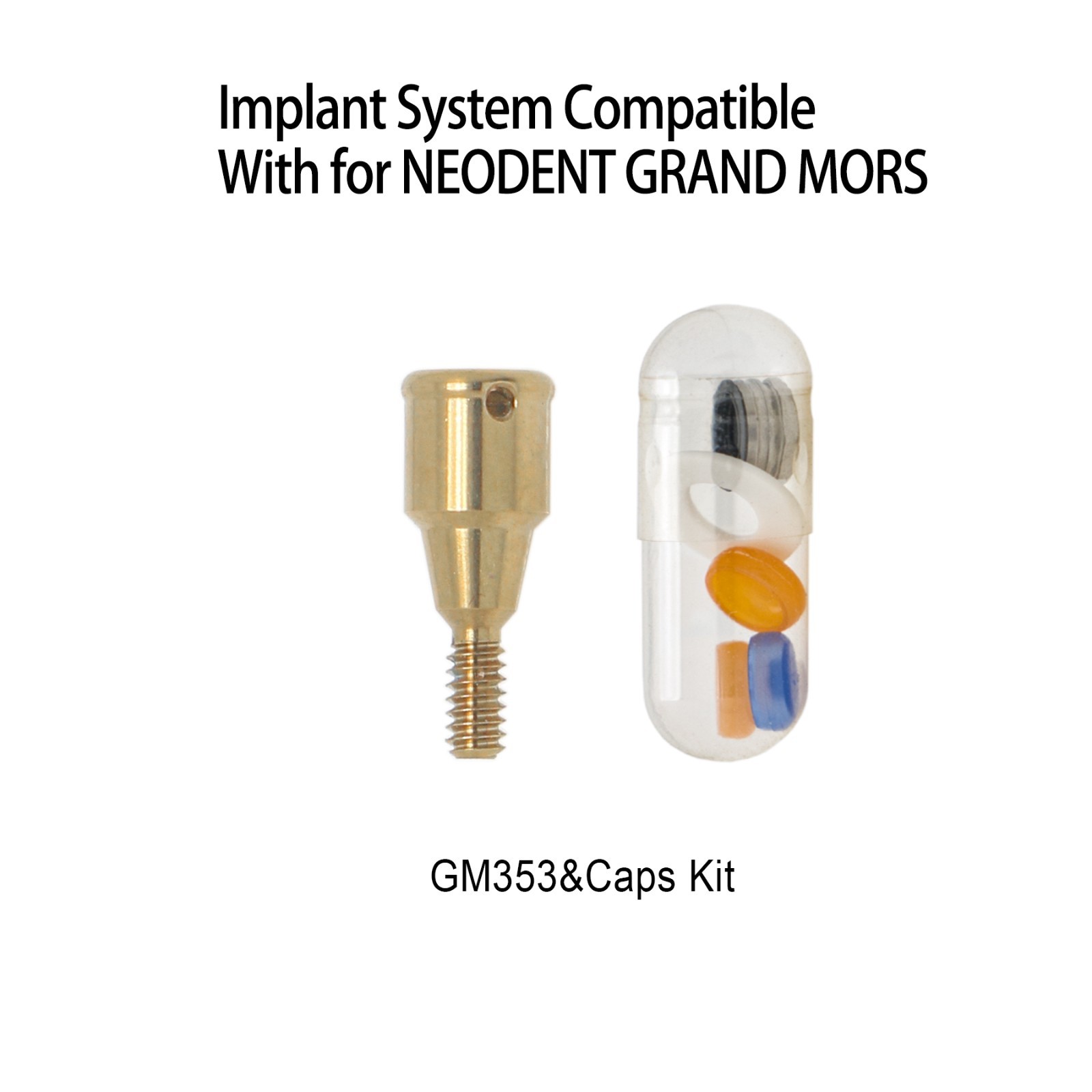 Overdenture Locator Abutments Anchor for NEODENT GRAND MORSE Male Caps Removable
