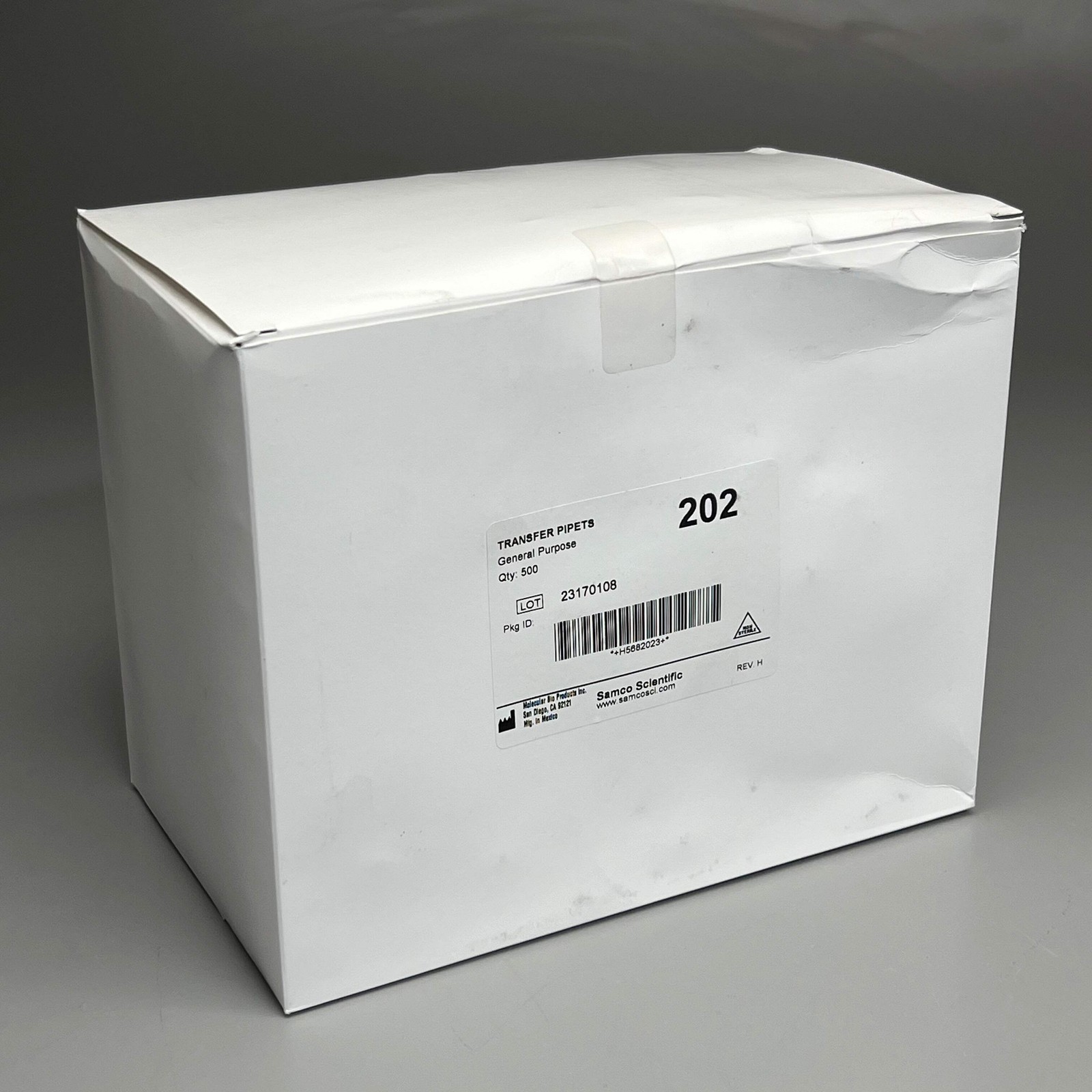 SAMCO (5000 PACK) TRANSFER PIPETS 202 General Purpose 7.7 ml 10 Boxes (500 per b
