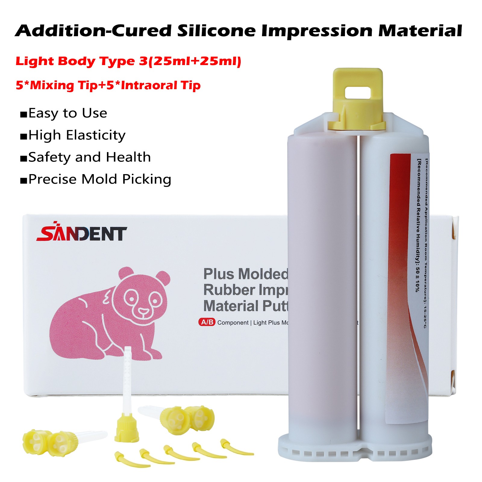 Dental Putty Impression Material Set Putty 800g + 50ml Wash