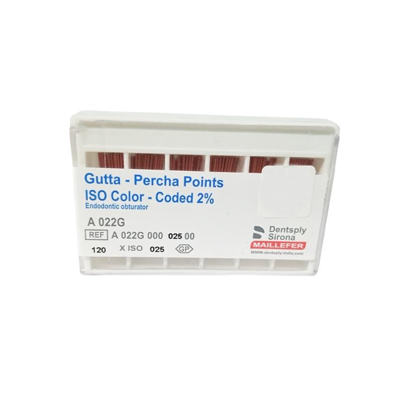 Dentsply Gutta Percha Points 2% Taper 120 Points Free Shipping Worldwide