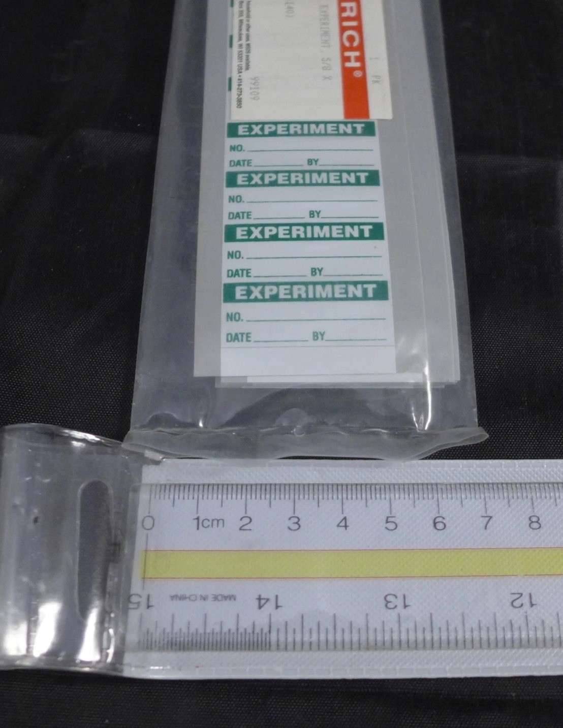 Set of 280 || ALDRICH Write-On Experiment Labels, 5/8×1.5in, Z19651-7