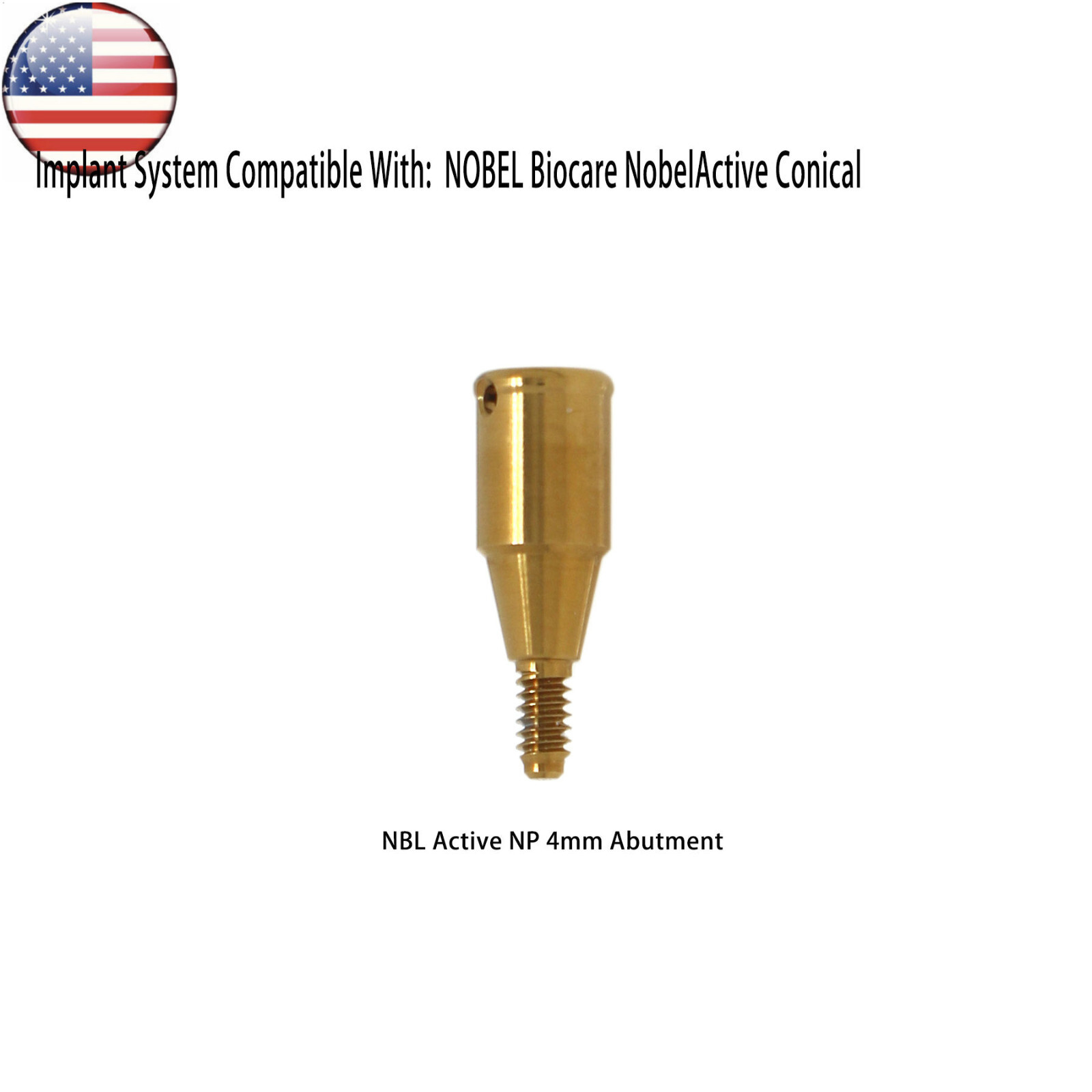 US Dental Attachment Locator Abutment for Nobel Biocare NP/RP 1-5mm Caps Kit