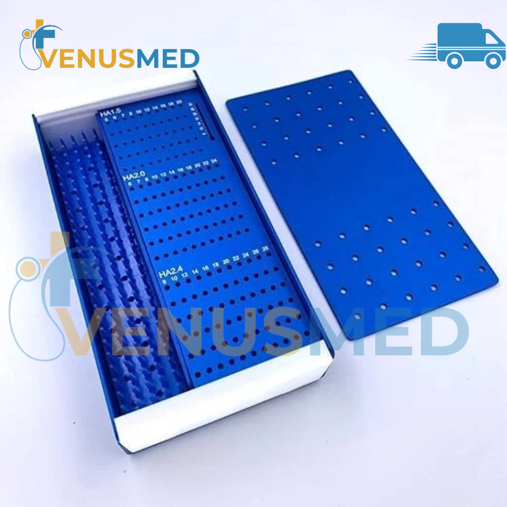 New 1Pcs Blue Color Sterilization Tray Screws Case Rack Box for 1.5/2.0/2.4mm