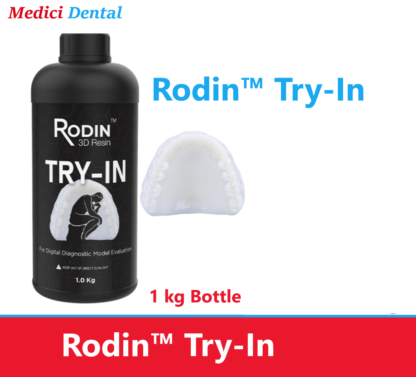 Dental Rodin® Try-In 3D Resin Printing Materials Diagnostic models, denture, 1kg