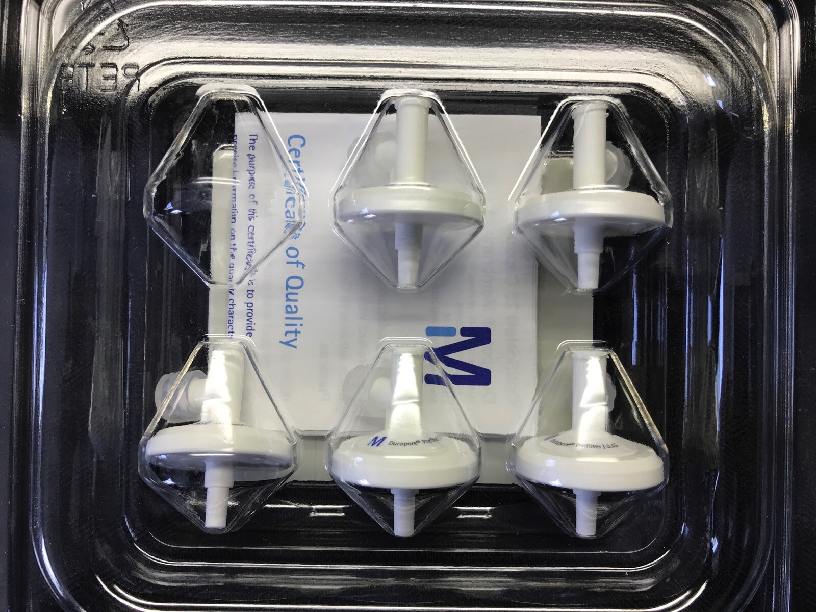 (5/Pk) MILLIPORE OptiScale 25 Filter Capsules 25mm Durapore 0.5um 0.45um Luer