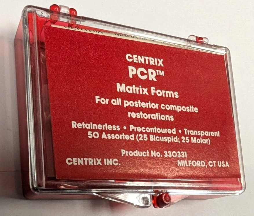 Centrix PCR Matrix Forms 25 pcs Bicuspid,25 Molar Transparent