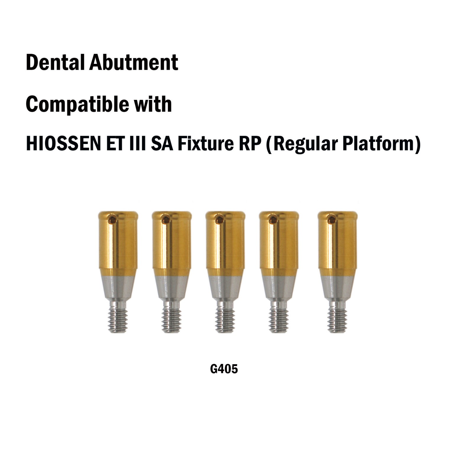 5PCS Dental Regular Fit Connection Attachment Abutments for Hiossen 3/4/5mm
