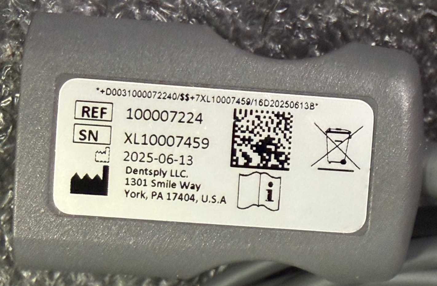 Schick 33 Size #1 Sensor With USB 3.0 Grey Connecting Cord Cable REF: 100007224
