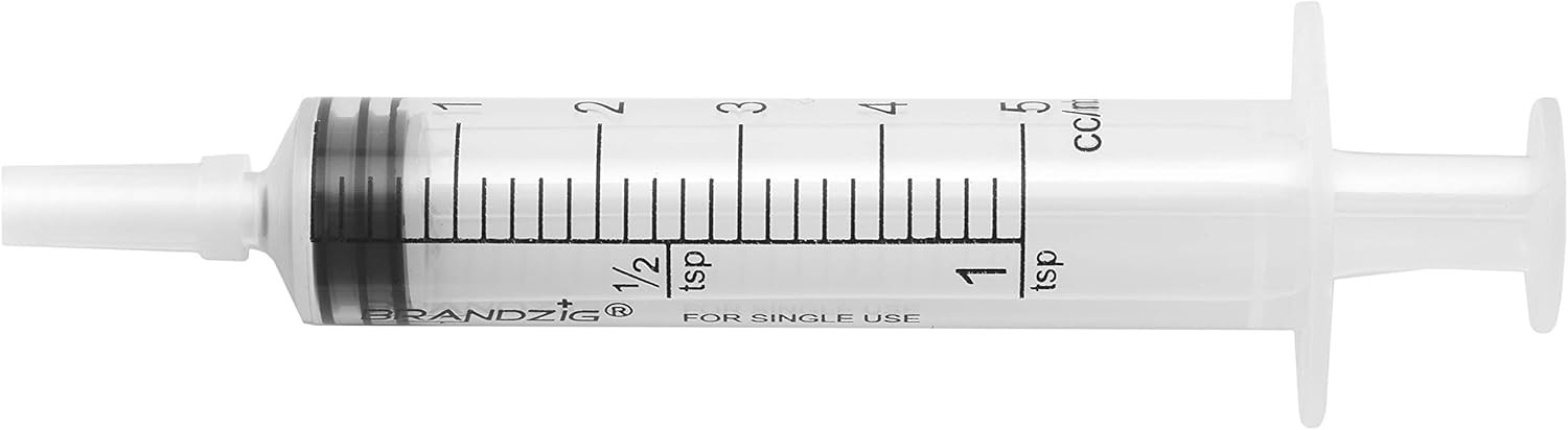 5ml Syringe With Cap (100 Pack) | Oral Dispenser Without Needle, Luer Slip…