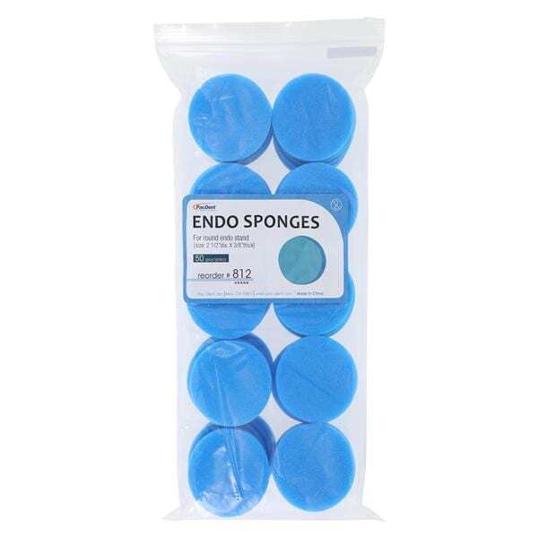 Pac-Dent 812 Polyurethane Sponges For Round Endo Stand 2.” D X 3/8″ Blue 50/Pk