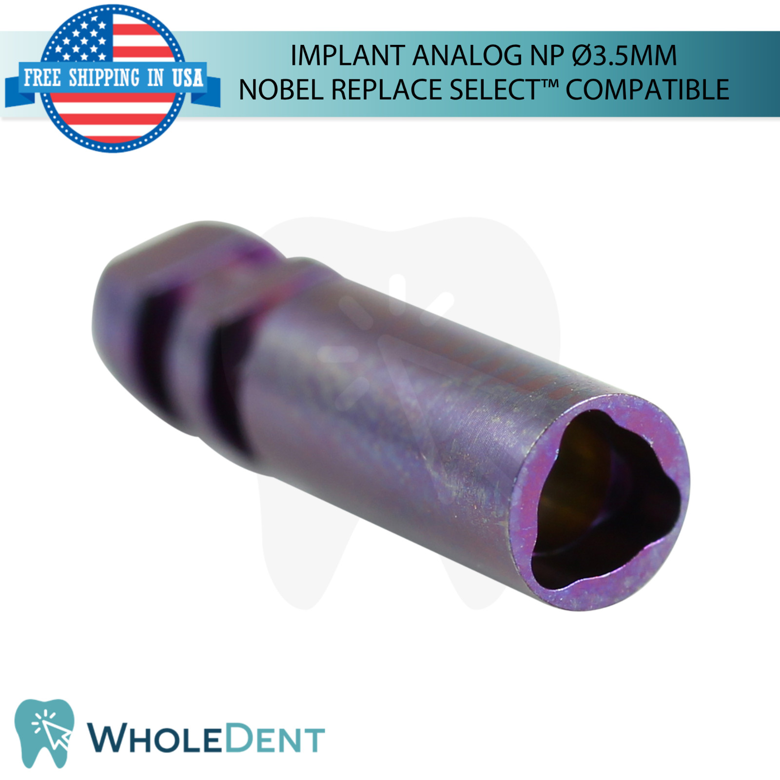 1x Dental Fixture Analog Ø3.5mm Narrow NP N0bel Replace Select™ Compatible