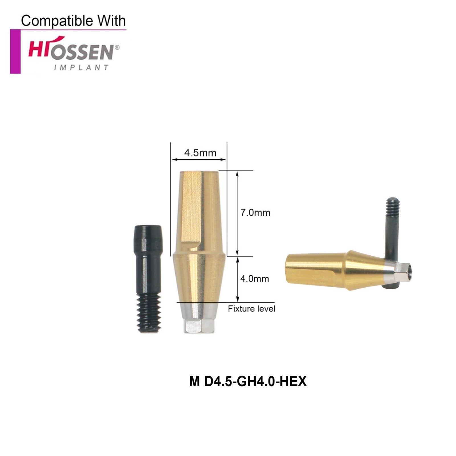 US Titanium Straight Transfer Abutment Fits Hiossen ET (ETIII/IV) /Osstem TS/GS