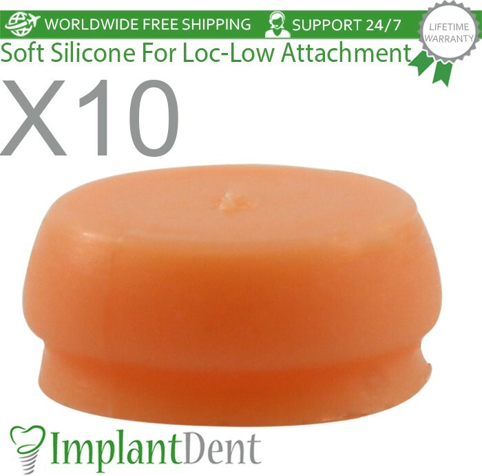 10 Soft Silicone Cap Insert For Loc Low Abutment Attachment Overdenture Dental