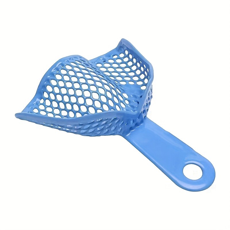 10pcs Comfort-Fit Blue Plastic-Steel Dental Impression Trays – Safe with Hole