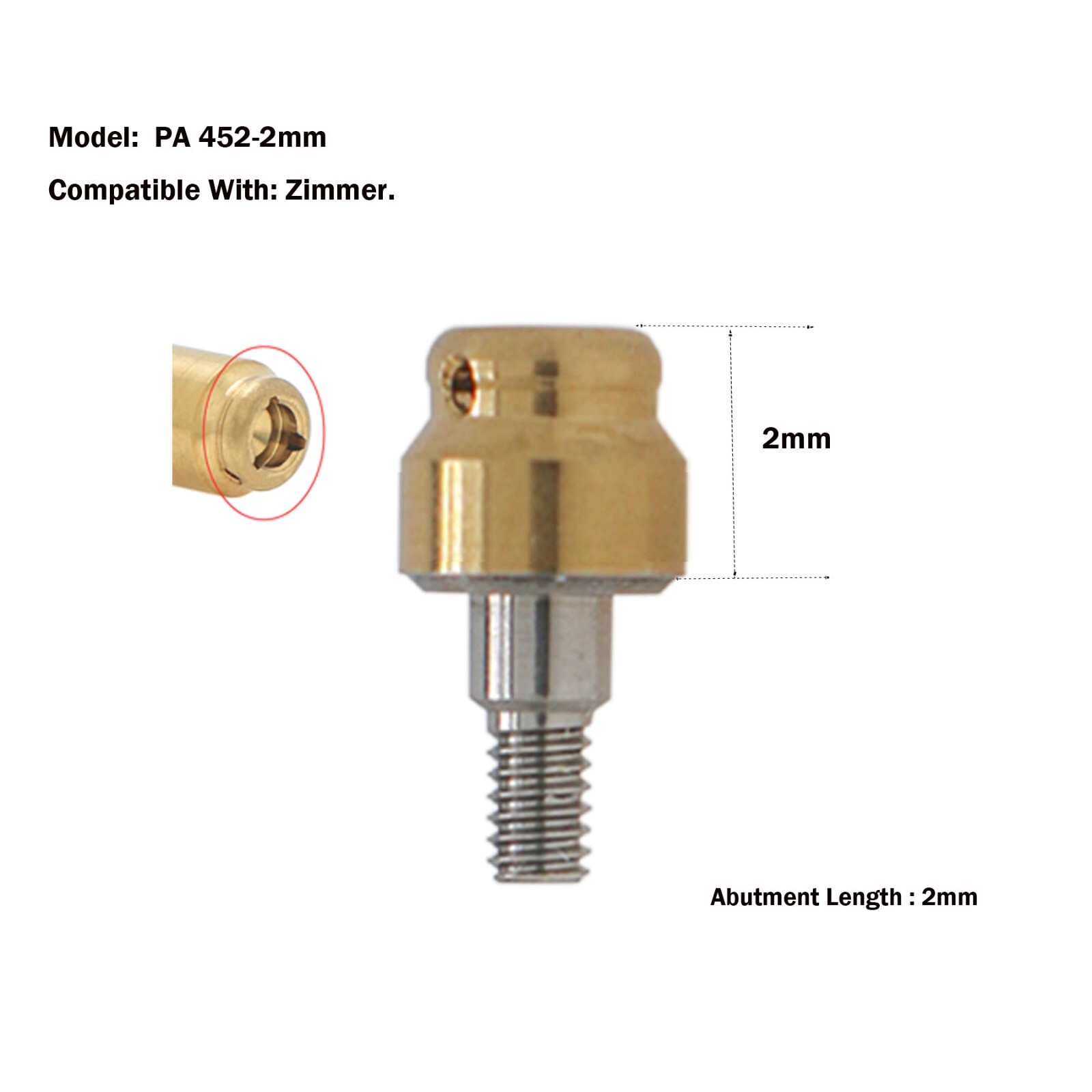 Zimmer Dental Locat0r Implant Abutment Screwdriver,Locat0r Core Tool,Male Cap